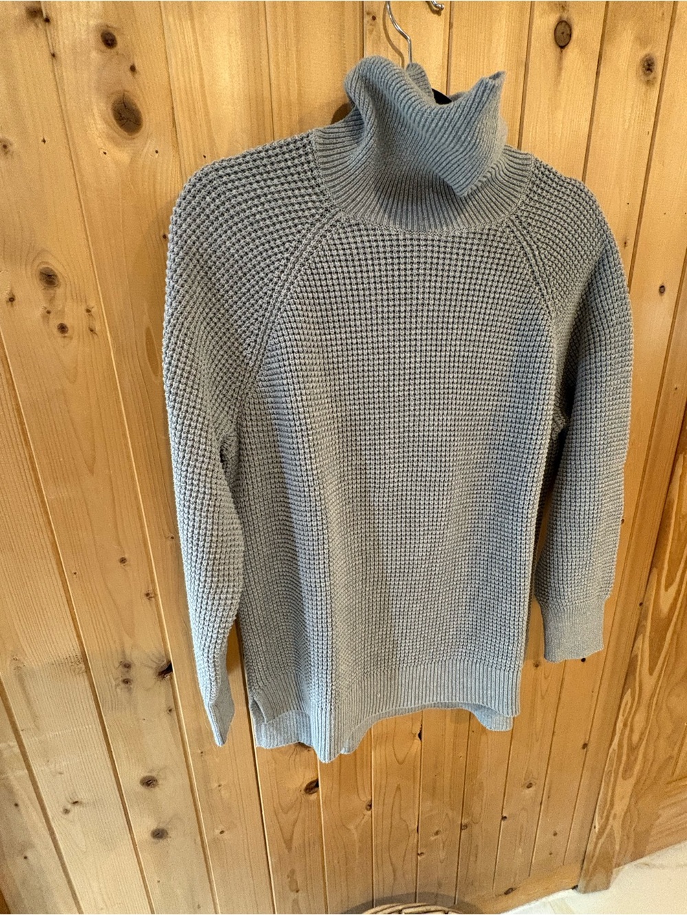 Michael Kors Light Gray Men's Waffle Knit Turtleneck Sweater